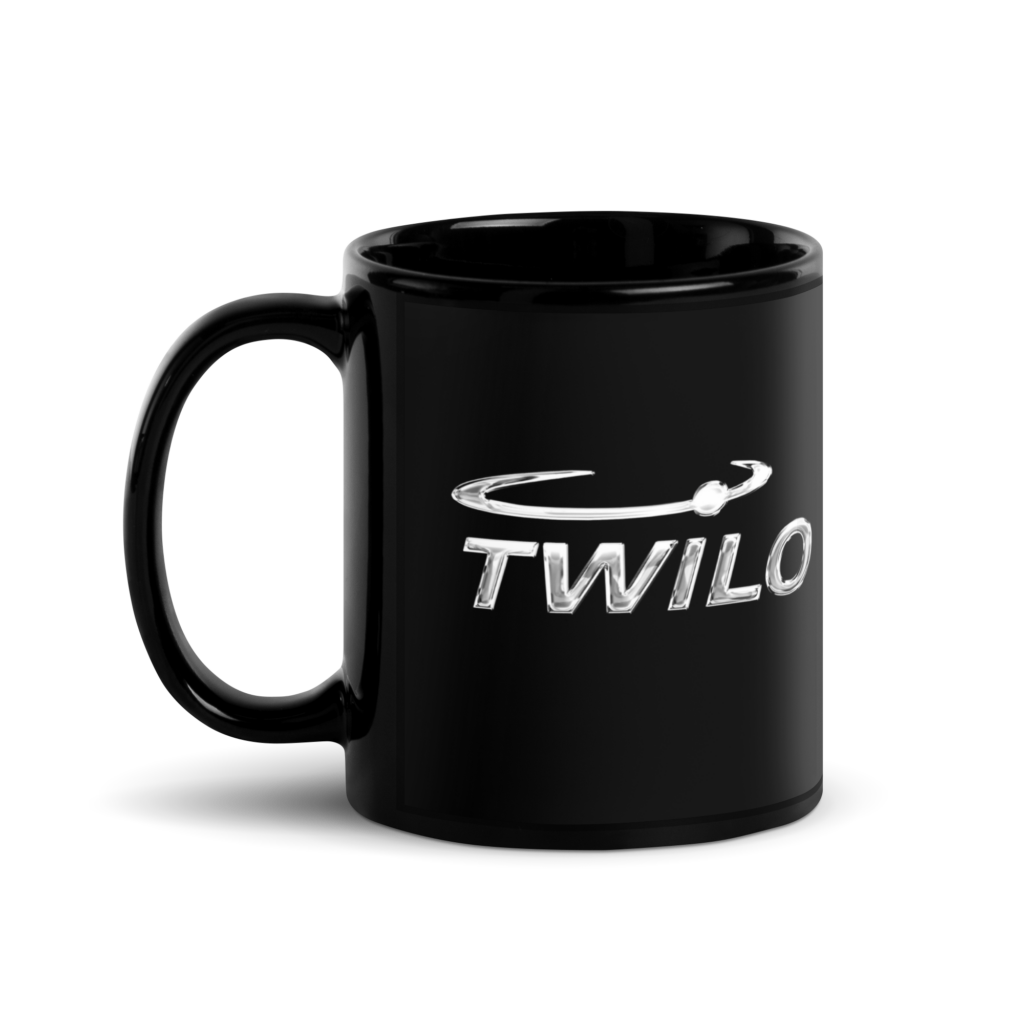 Twilo Classic Logo Mug — Black (Printed Both Sides)