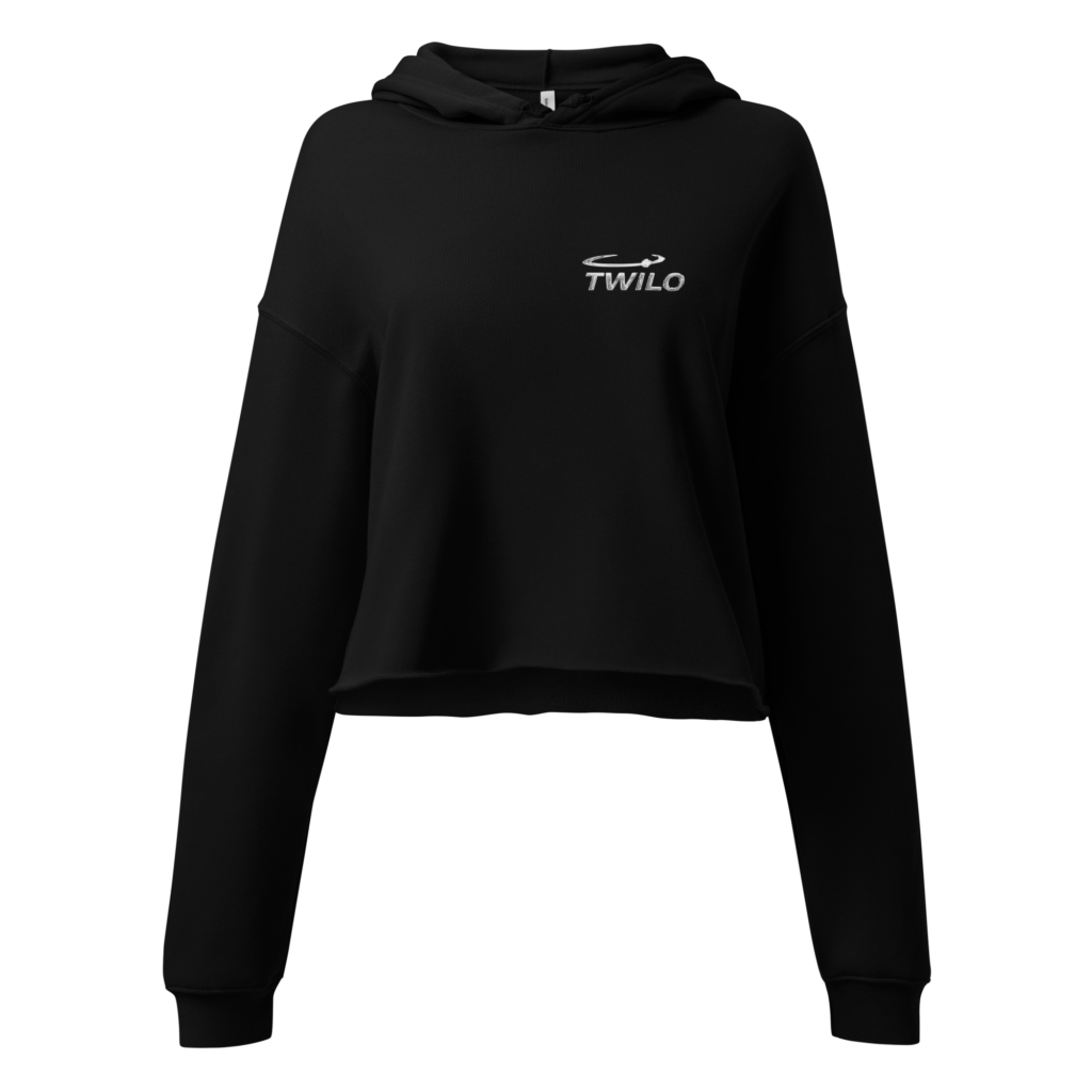 Twilo “See You on the Dance Floor” Women’s Crop Hoodie — Back Statement